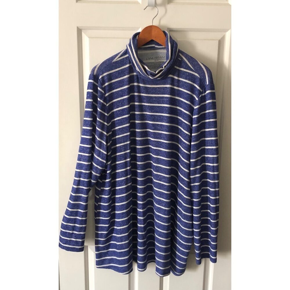 Women's Plus Size Lane Bryant Hacci Swing Turtleneck Long Sleeve Blue 22/24 - Picture 2 of 10